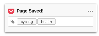 Save to Pocket Page - Page Saved popup (added tags)