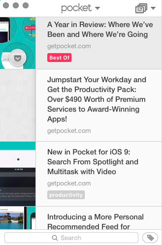 Pocket for Mac Search