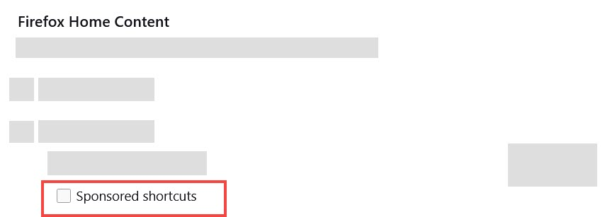 Sponsored shortcuts