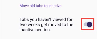 Move old tabs to inactive