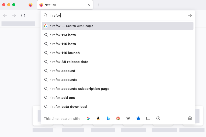 Search with Firefox 6