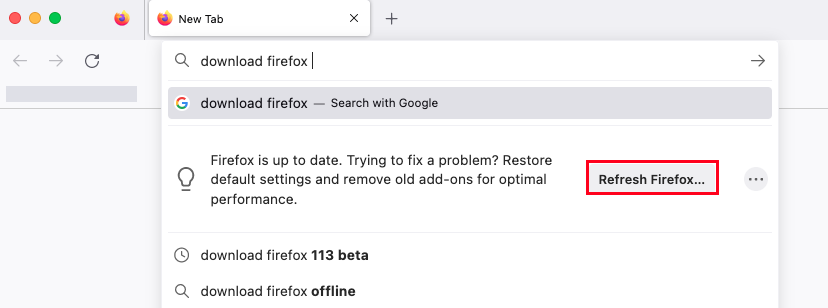 Search with Firefox 8