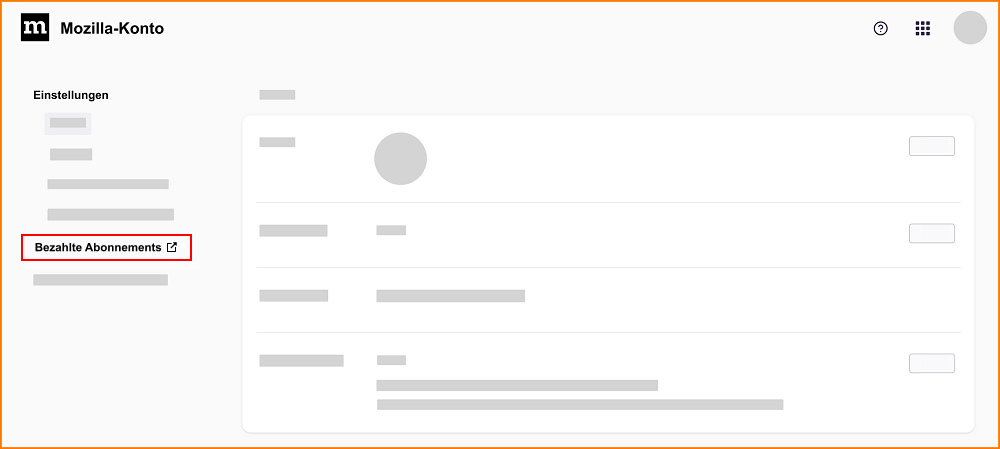 Mozilla Konto Bezahlte Abonnements