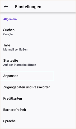 Android Einstellungen Allgemein Anpassen