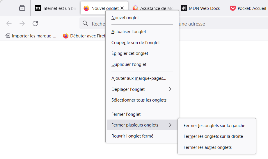 Utiliser les onglets pour organiser de nombreux sites web en une seule ...