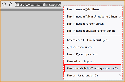 URL Kopieren von Website-Links