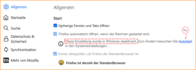 Einstellungen Allgemein Firefox automatisch öffnen 2 fx120