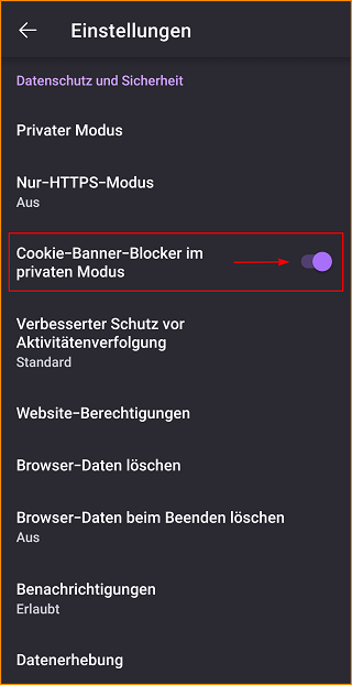 Android Cookie Banner Blocker 1 m121