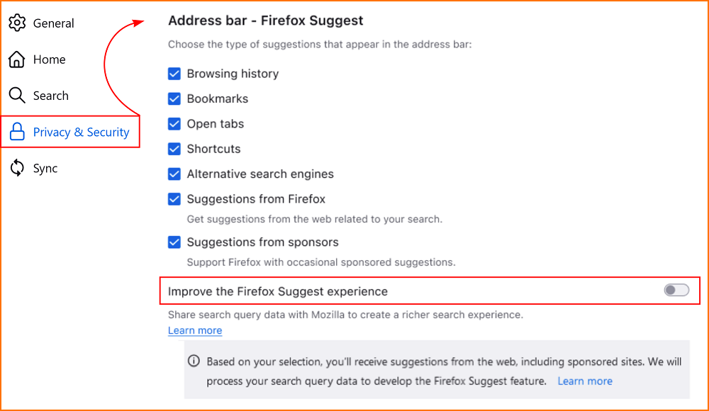 Suggest Address Bar fx121