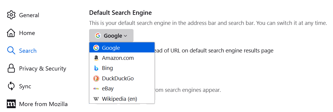 Fx121settings-DefaultSearchEngineDropdown