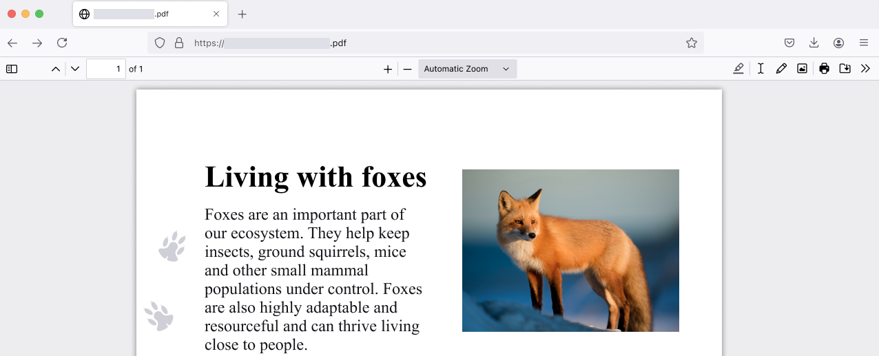 Firefox PDF viewer - updated V122