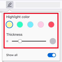 Firefox PDF highlighting settings