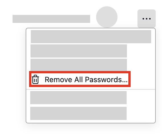 Remove all passwords option