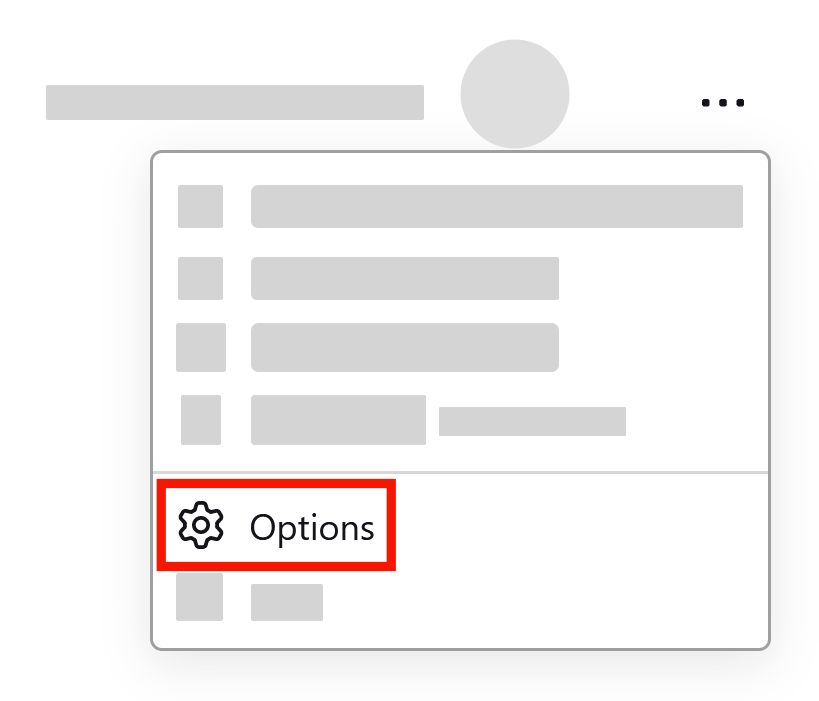 Fx122 WIN 3 Dot Menu Options