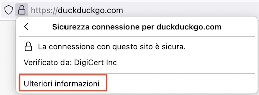 Certificato di sicurezza di un sito web | Supporto a Firefox