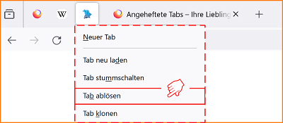 Angeheftete Tabs Menü ablösen fx121