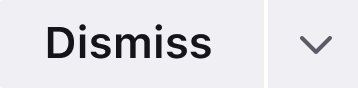 Feature call out Dismiss dropdown