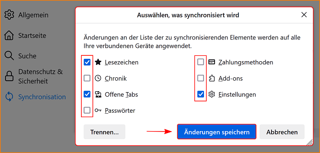 Sync Datengruppen synchronisieren fx122