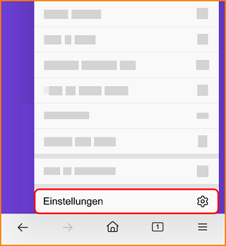 iOS Einstellungen Kontextmenü fx123