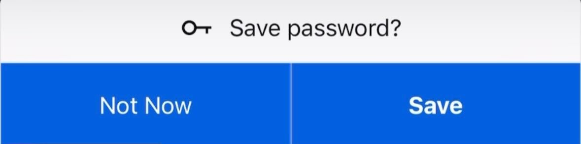 Save password prompt Firefox iOS