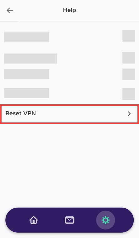 Reset VPN button