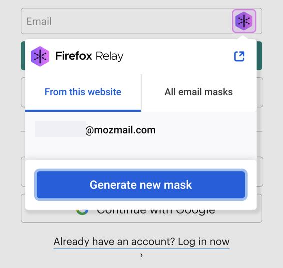 Firefox Relay Extension