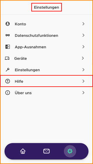 VPN Seite Einstellungen Hilfe virtuell