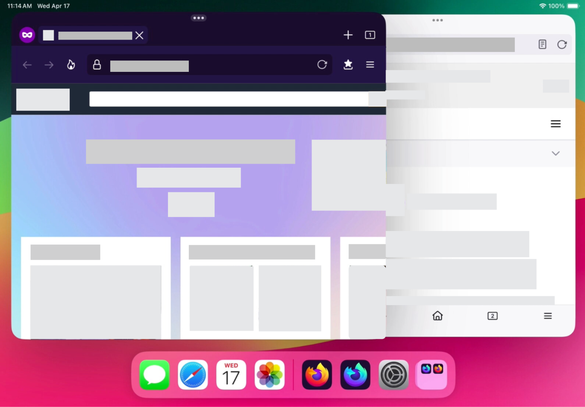 iPad multiwindow overview