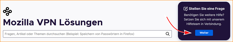 Mozilla VPN Banner Frage stellen fx128