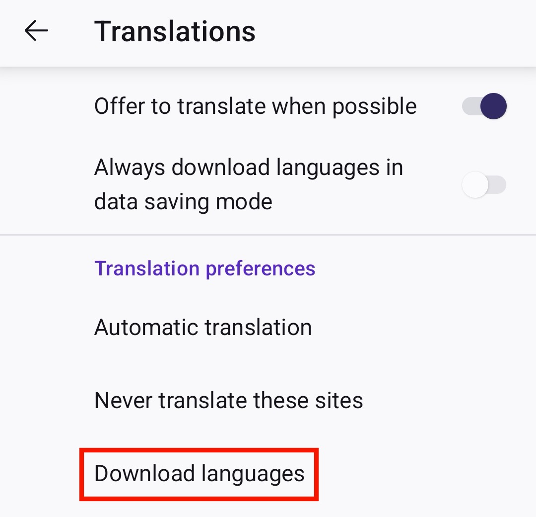 fenix download languages