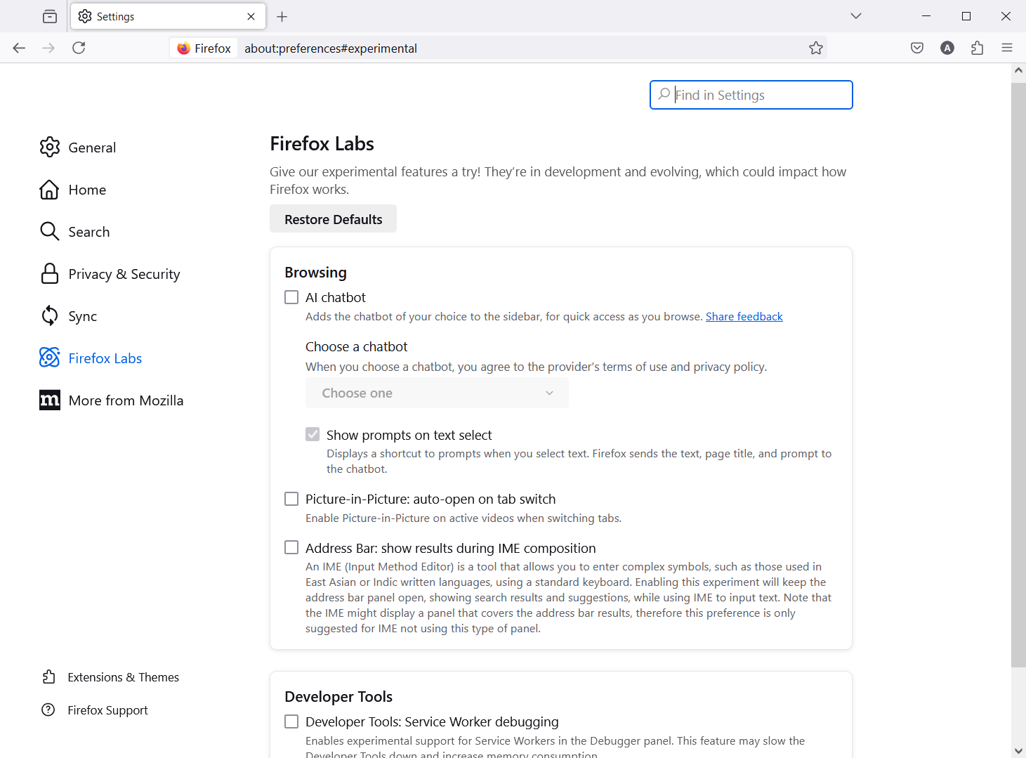 Fx130settings-FirefoxLabs