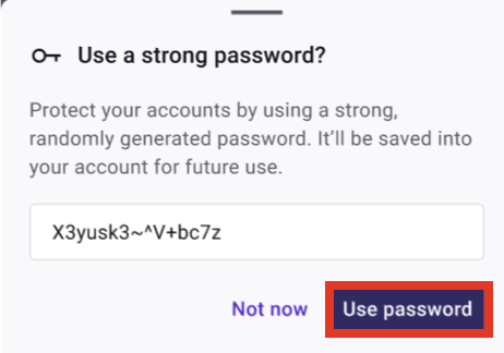 Password generator first prompt