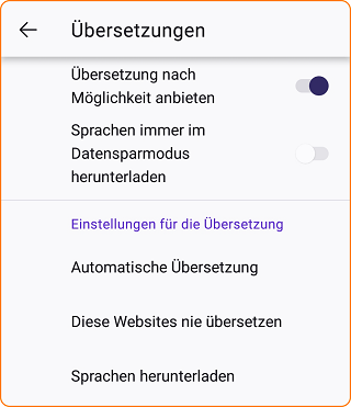 Android Übersetzung Fenster Übersetzungen 1