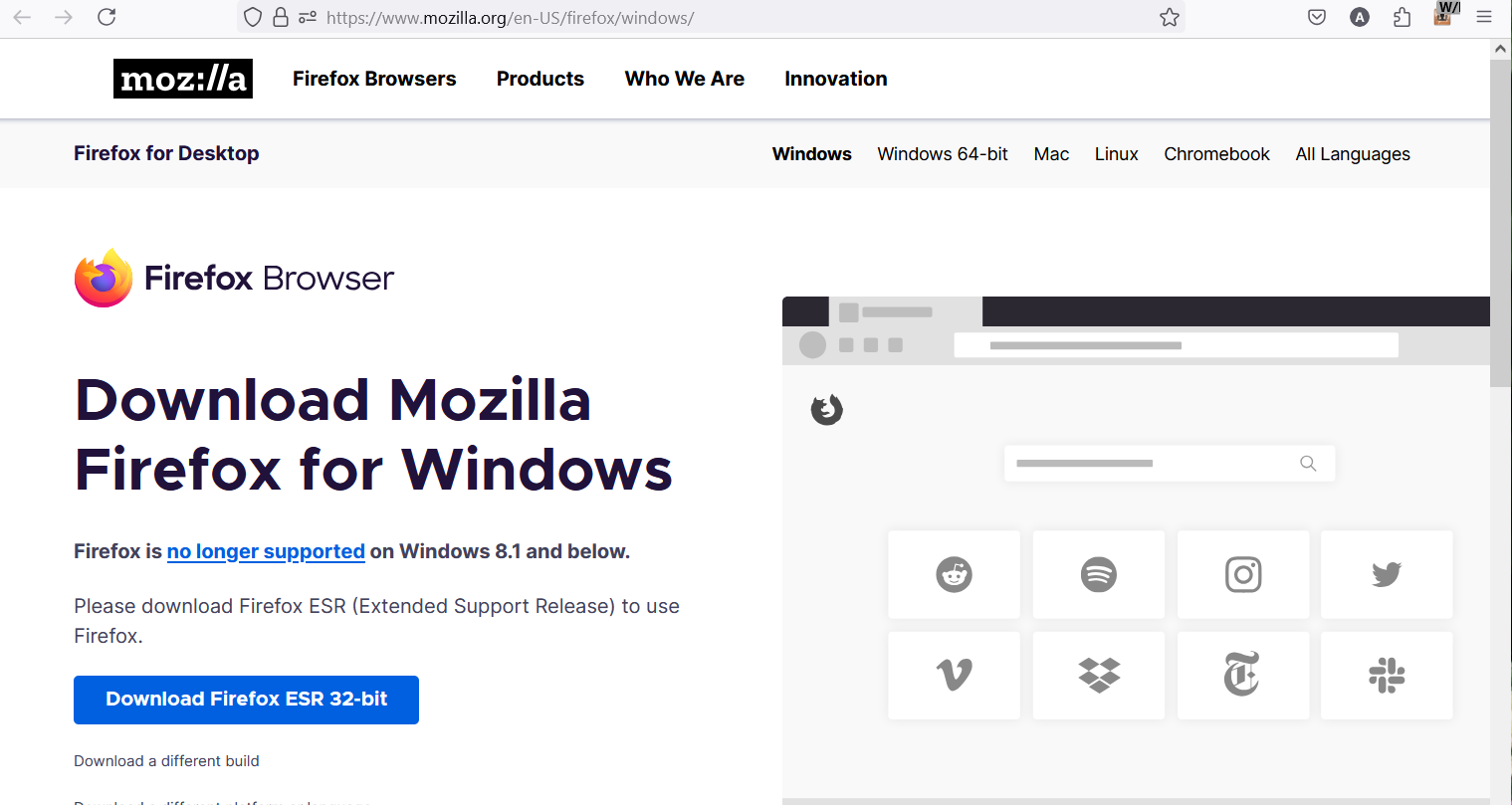 DownloadFirefoxESR32-bit