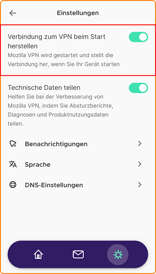 VPN Verbindung beim Start herstellen