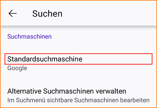 Android Standardsuchmaschine fx130