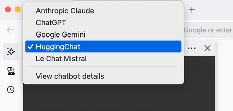 Sidebar with chatbot panel open details 15112024