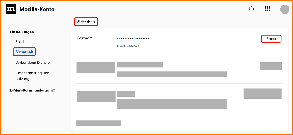 Mozilla Konto Sicherheit fx132
