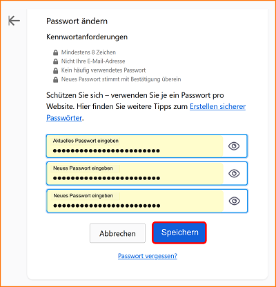 Mozilla Konto Passwort ändern fx132