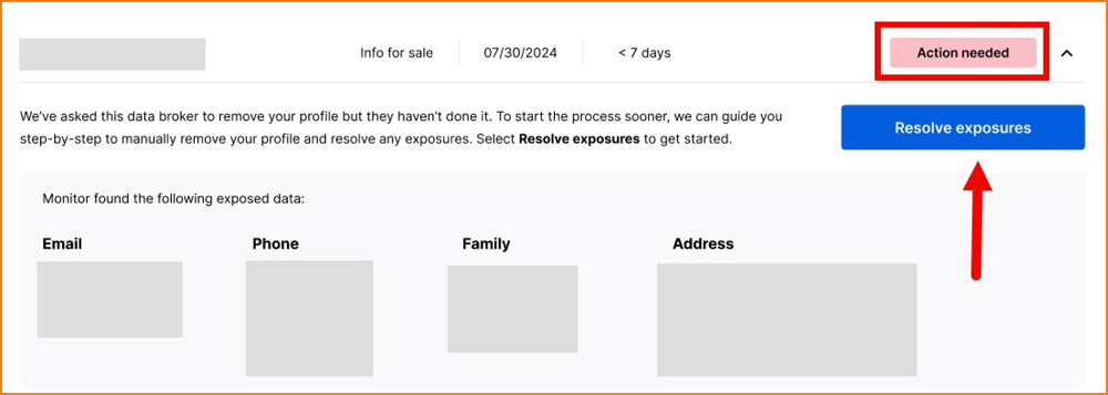 Mozilla Monitor Action needed status