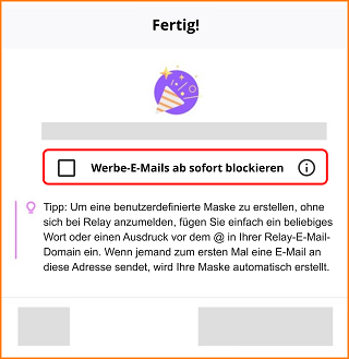 Relay Werbemails sofort blockieren fx133