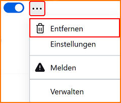 Add-ons drei Punkte Menü fx133