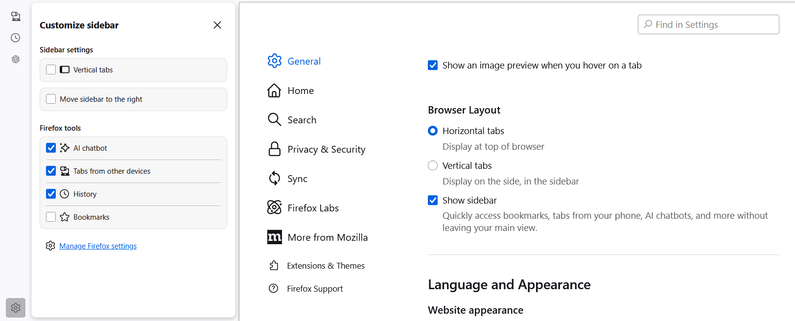 Fx136settings-BrowserLayout-ShowSidebar-CustomizeSidebar