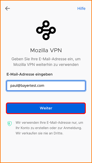 VPN Anmeldung 1