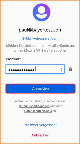 VPN Anmeldung 2