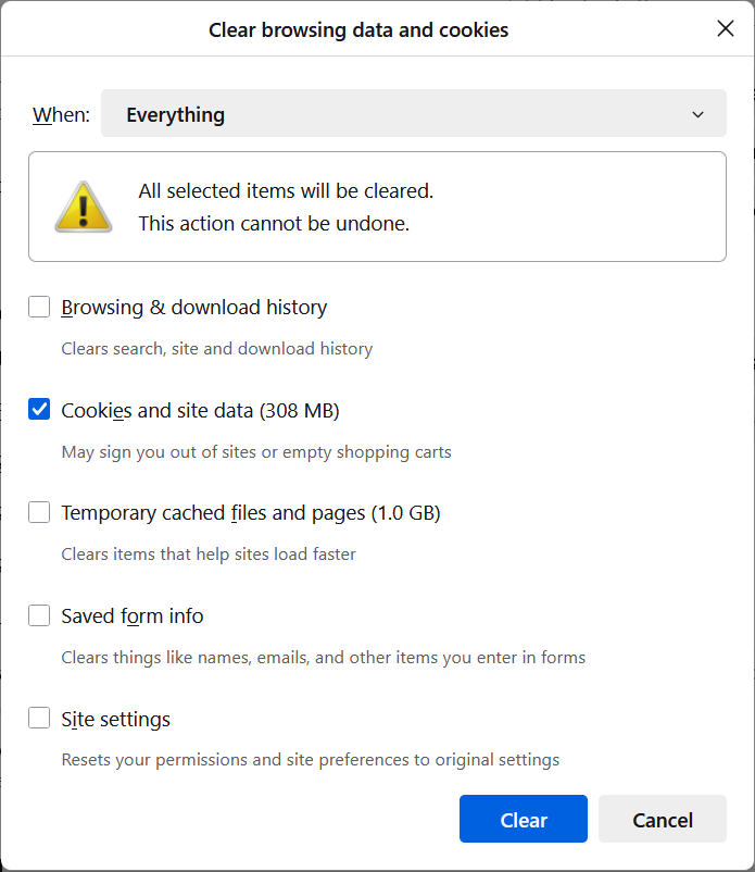 Fx136cookiesandsitedata-cleardata-all