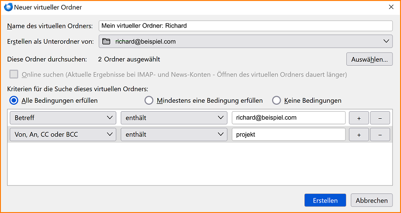 TB neuer virtueller Ordner tb128