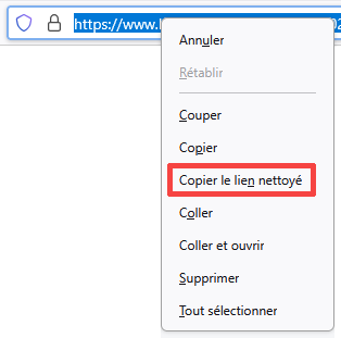 Copy Clean Link address bar