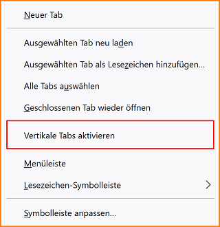 Sidebar Kontextmenü fx138