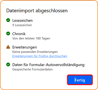 Datenimport aus Chrome 4 alle Gruppen fx138